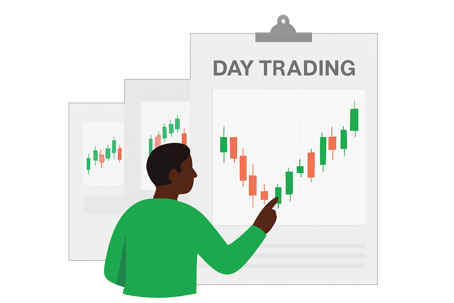 Trading team at work